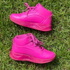 Skechers Hot Pink High-Top S-Lights Remix Sneakers Girls Sz 13